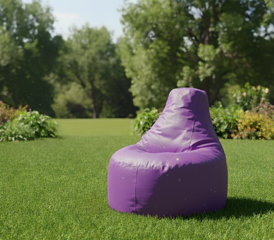 Purple pear shaped outdoor bean bag chair waterproof impertex fabric Outex Spor
