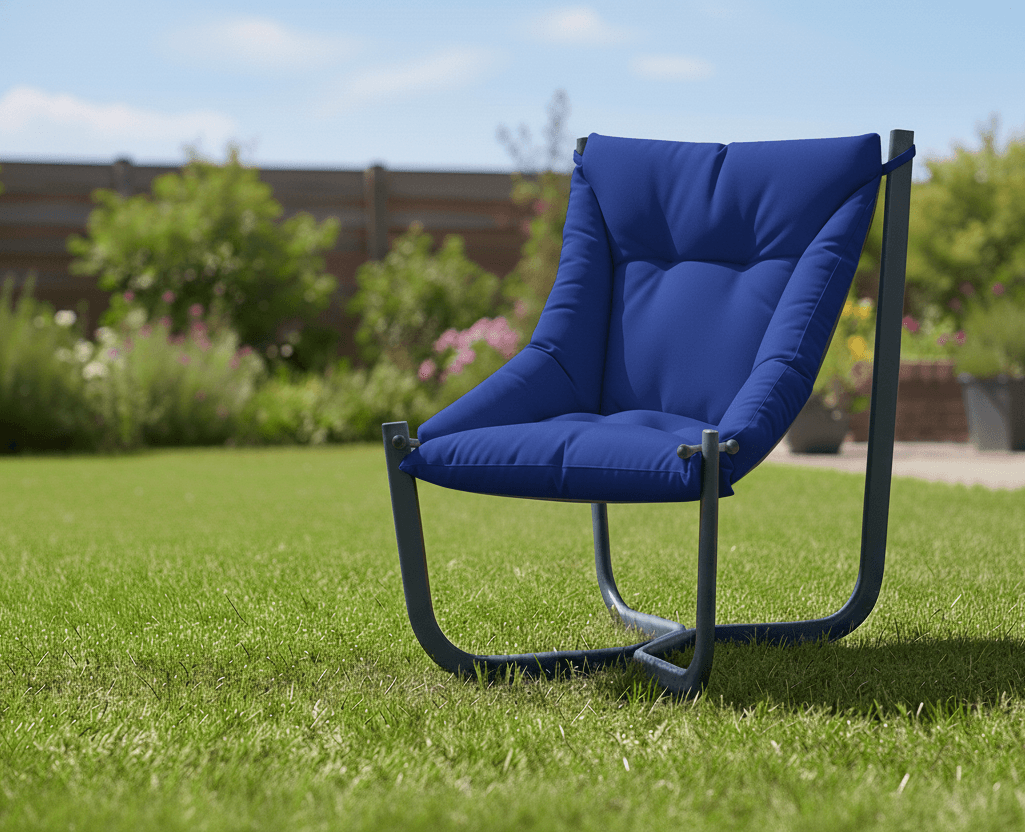 Blue comfortable outdoor seating chair for garden and balcony Outex Spor