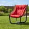 Red cushioned garden chair for outdoor relaxation by Outex Spor