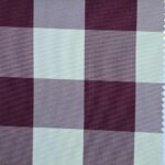 Acrylic Claret Red Plaid Fabric