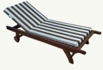 Acrylic Striped Sunbed Cushion 7 cm.
