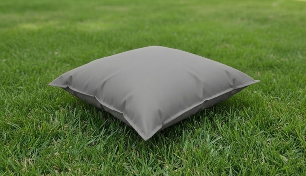 Grey modern outdoor floor cushion 70x70 cm for patio furniture by Outex