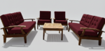 Java Wooden Sofa Set (Large Model) - Image 5