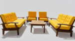 Java Wooden Sofa Set (Large Model) - Image 7