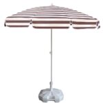 Brown Striped Beach Umbrella 200 cm. - Image 2