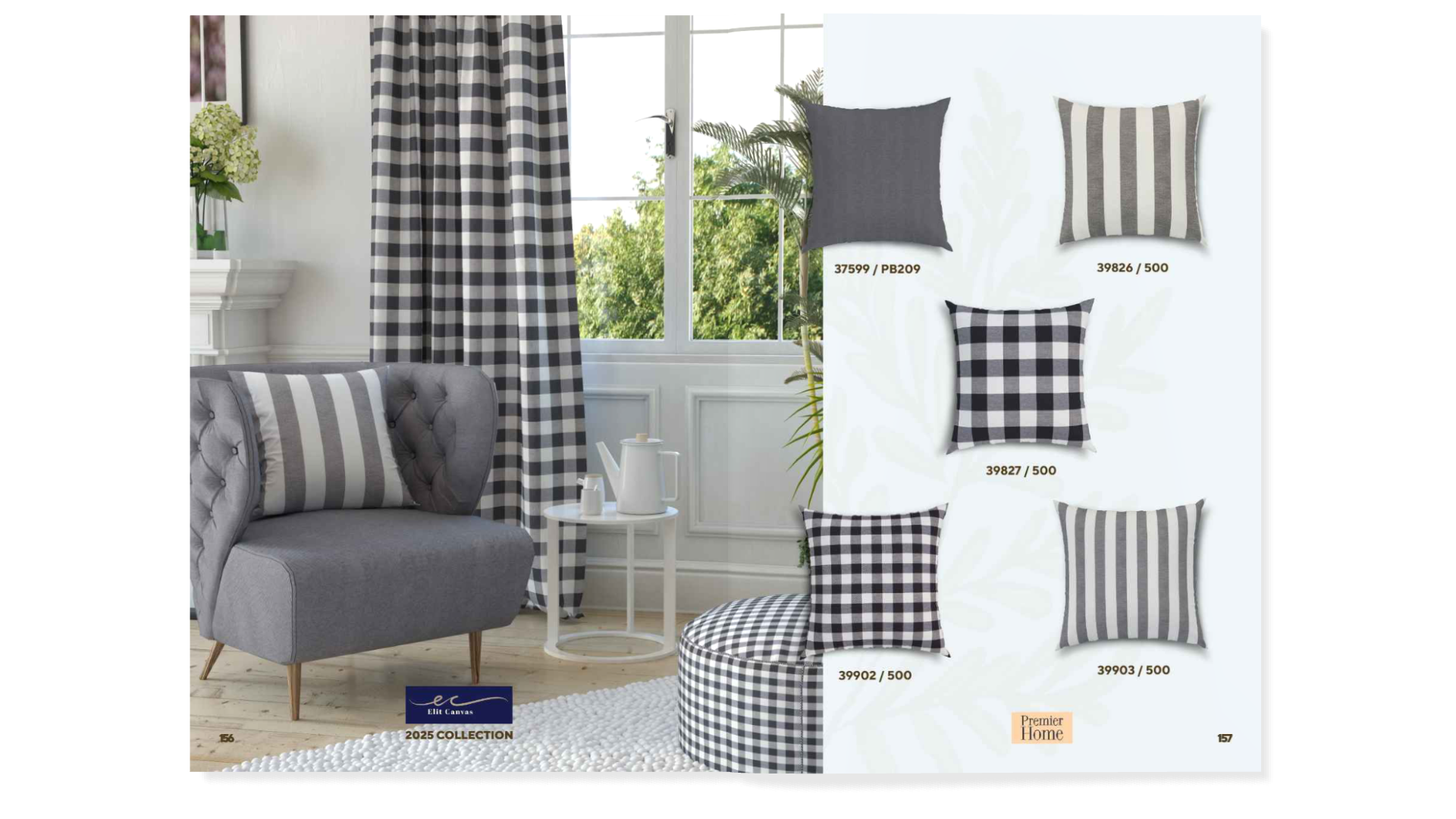 kanvas-desenli-kumaslar_155_-premier-46fbd3 Canvas Dark Gray Tones Elite Fabric_157_ Premier - Image 1