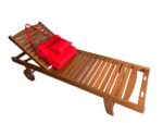 Folding Headrest Sunbed Cushion with Acrylic Fabric - Image 2