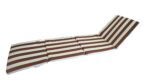 Folding Striped Sunbed Cushion with Acrylic Fabric - Image 6