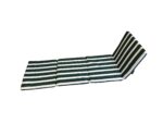 Folding Striped Sunbed Cushion with Acrylic Fabric - Image 2