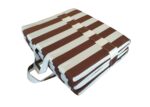 Folding Striped Sunbed Cushion with Acrylic Fabric - Image 3