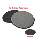 Round Chair Cushion with Anti-Slip Base 38x38x2 cm