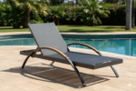 Aluminum Chaise Lounge with Arms - Image 4