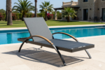 Aluminum Chaise Lounge with Arms