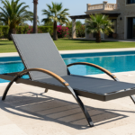 Aluminum Chaise Lounge with Arms