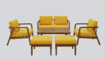 Majesty Pouf Sofa Set - Image 3