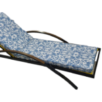 Blue Patterned Sunbed Cushion.