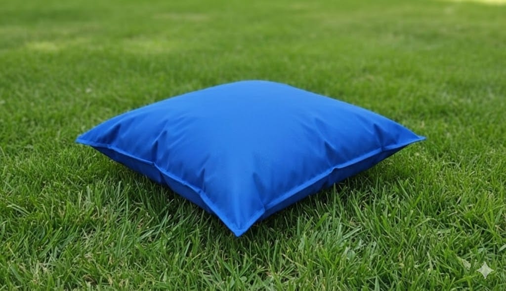 Blue impertex floor cushion 70x70 cm for poolside and garden use by Outex