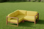 Pera Wooden Sofa Set - Image 5