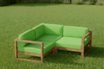 Pera Wooden Sofa Set - Image 8