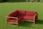 Pera Wooden Sofa Set - Image 6