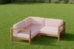 Pera Wooden Sofa Set - Image 7