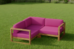 Pera Wooden Sofa Set - Image 3