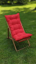 Fluffy Folding Wooden Chaise Lounge Chair