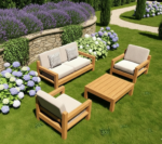 Relax Wooden Sofa Set - Image 3