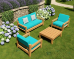 Relax Wooden Sofa Set - Image 4