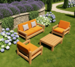 Relax Wooden Sofa Set - Image 5