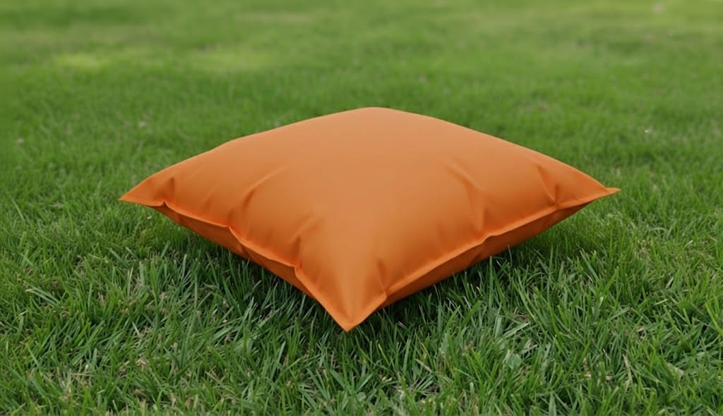 Orange large outdoor throw pillow 70x70 cm for garden lounge areas by Outex