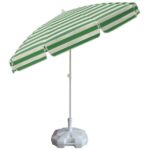 Green Striped Beach Umbrella 200 cm. - Image 2