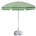 Green Striped Beach Umbrella 200 cm.