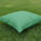 Green waterproof garden pillow 70x70 cm blending with grass background by Outex